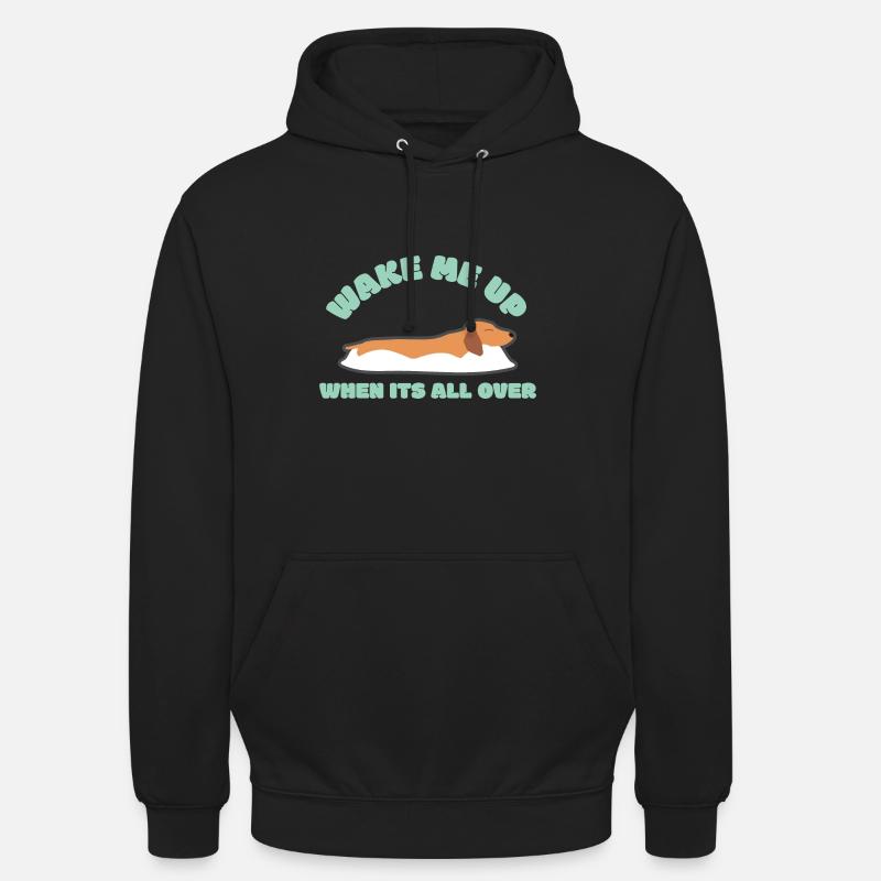 Dackel - Sweat-shirt à capuche unisexe - noir