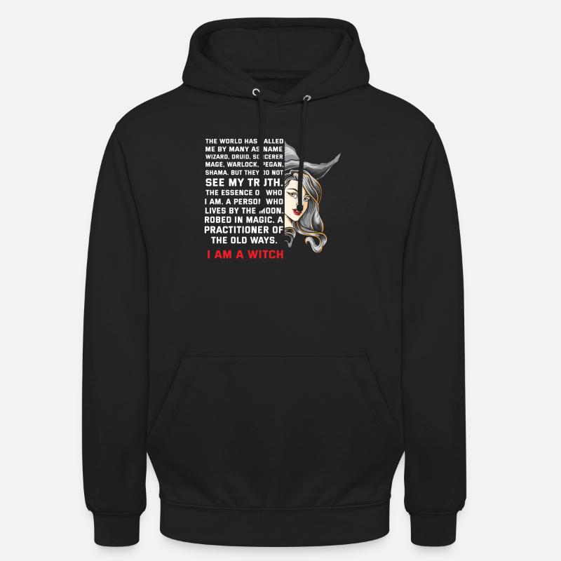 Je suis une sorcière je suis une sorcière - Sweat-shirt à capuche unisexe - noir
