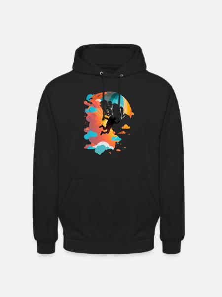 Skydiving art - Unisex Hoodie - black