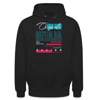 Nevada - Unisex Hoodie - Schwarz - Vorne - Alina (178cm) & Michal (187cm)