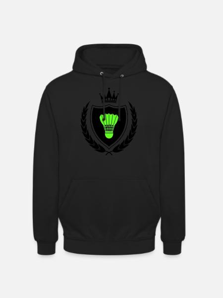 wappen badminton - Unisex Hoodie - Schwarz