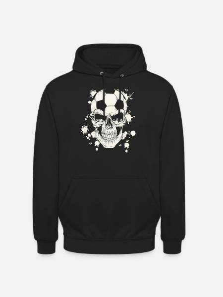 Soccer skull - Unisex Hoodie - black