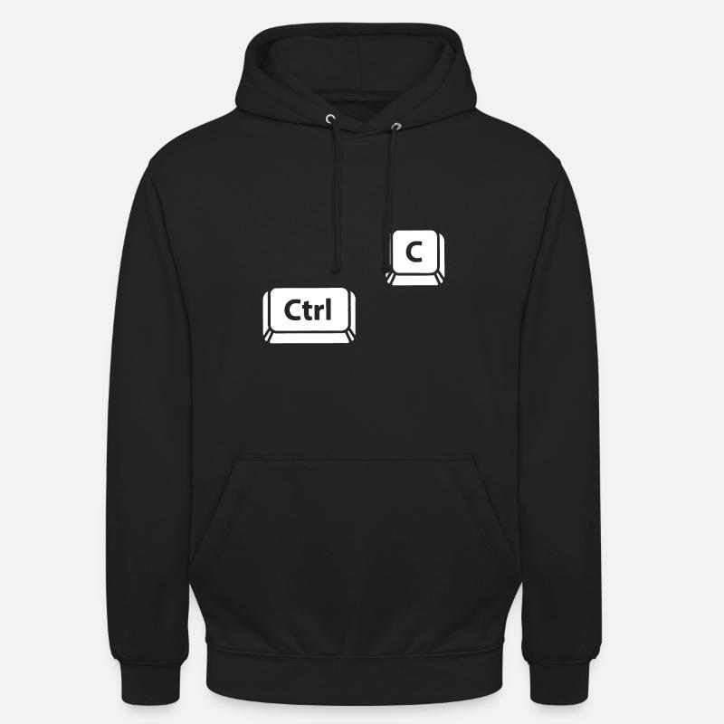 Ctrl C - Sweat-shirt à capuche unisexe - noir