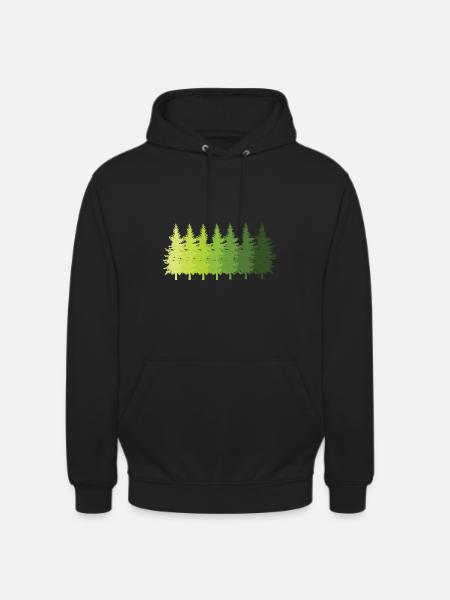 Trees Forest - Sweat-shirt à capuche unisexe - noir