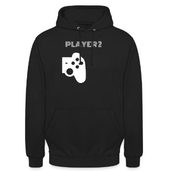 Nerd Gamer dont Level Gaming Geek Gamen Frau Mann - Unisex Hoodie - Schwarz - Vorne - Alina (178cm) & Michal (187cm)