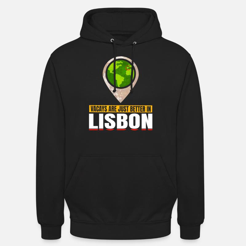 Joyable Lisbonne Agréable Tourisme Citation - Sweat-shirt à capuche unisexe - noir