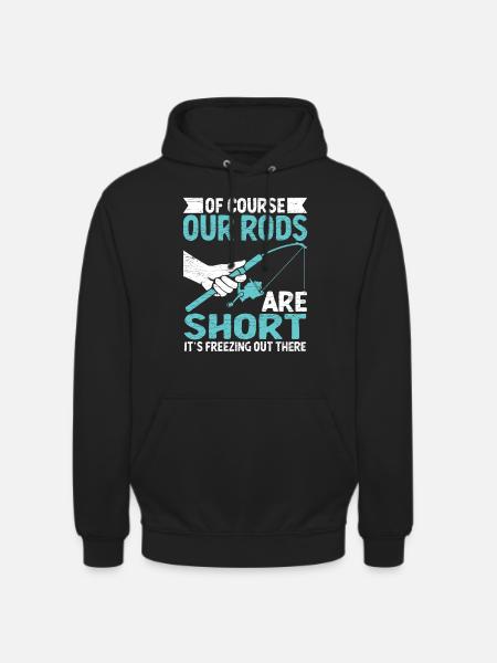 Eisfischen Eisangeln - Unisex Hoodie - Schwarz