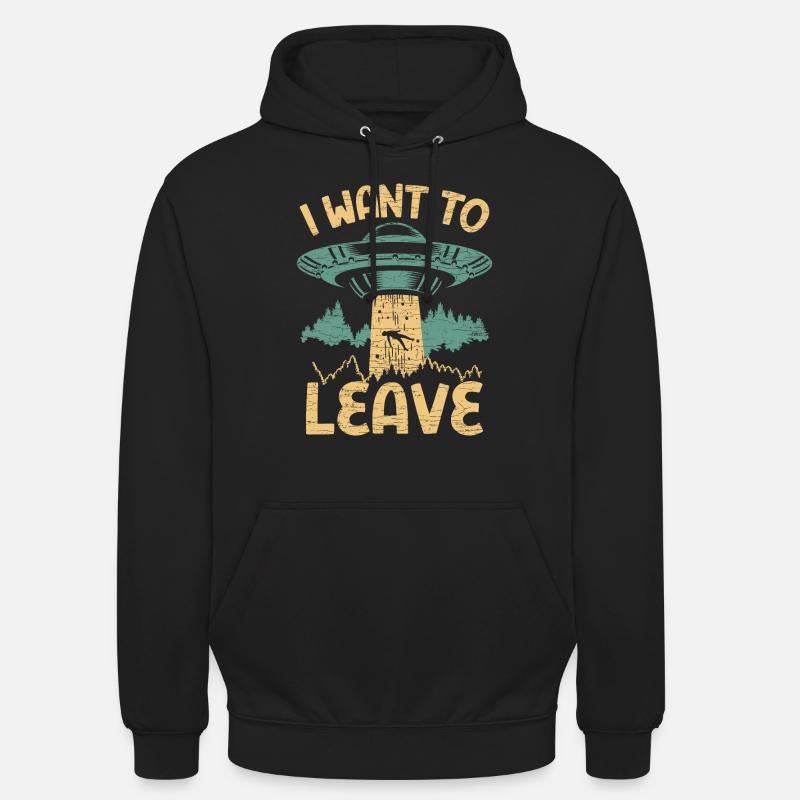 Alien Abduction Ufo Geschenk - Unisex Hoodie - Schwarz