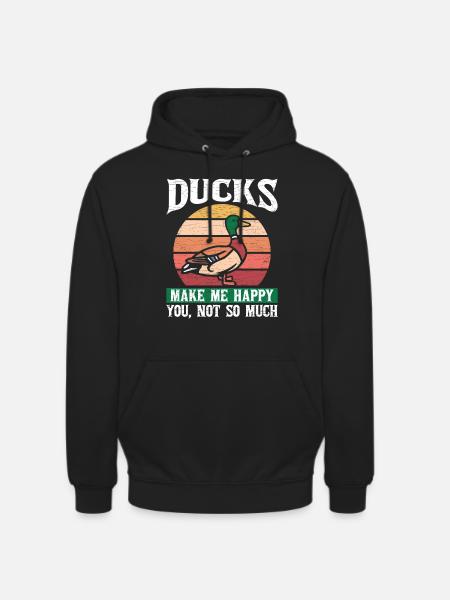 Ente Retro Entchen - Unisex Hoodie - Schwarz