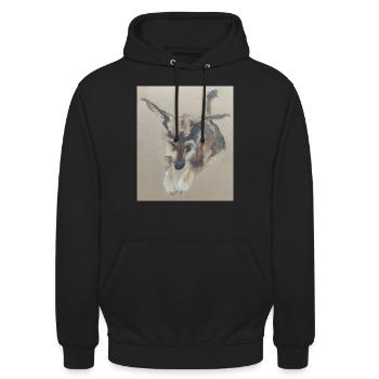 Doggy Water Pixels - Unisex Hoodie - black - Front - Alina (178cm) & Michal (187cm)