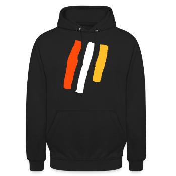Stripe Decoration VECTOR - Unisex Hoodie - black - Front - Alina (178cm) & Michal (187cm)