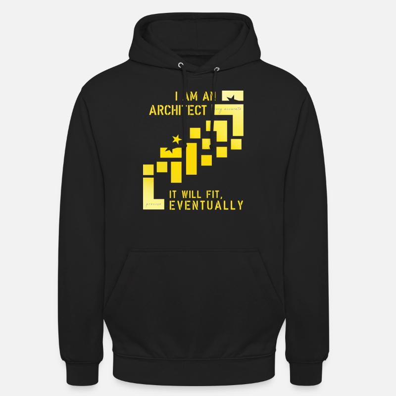 Achitect - Sweat-shirt à capuche unisexe - noir