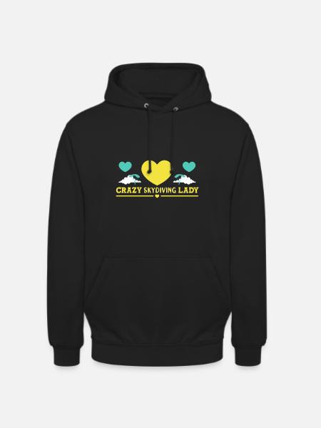 Parachute Skydiving Parachutists - Unisex Hoodie - black