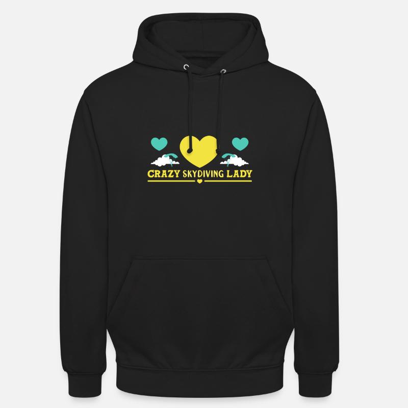Parachute Skydiving Parachutists - Unisex Hoodie - black
