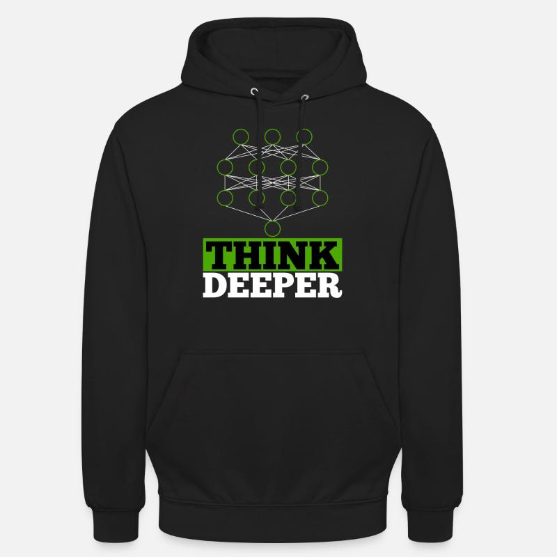 Artificial intelligence think deeper gift - Unisex Hoodie - black