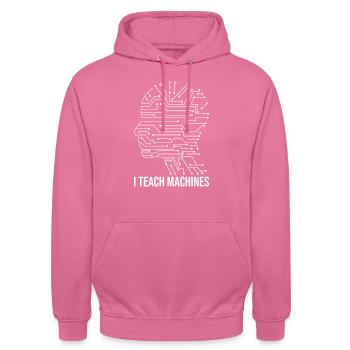 Künstliche Intelligenz machine learning Geschenk - Unisex Hoodie - Pink - Vorne - Alina (178cm) & Michal (187cm)