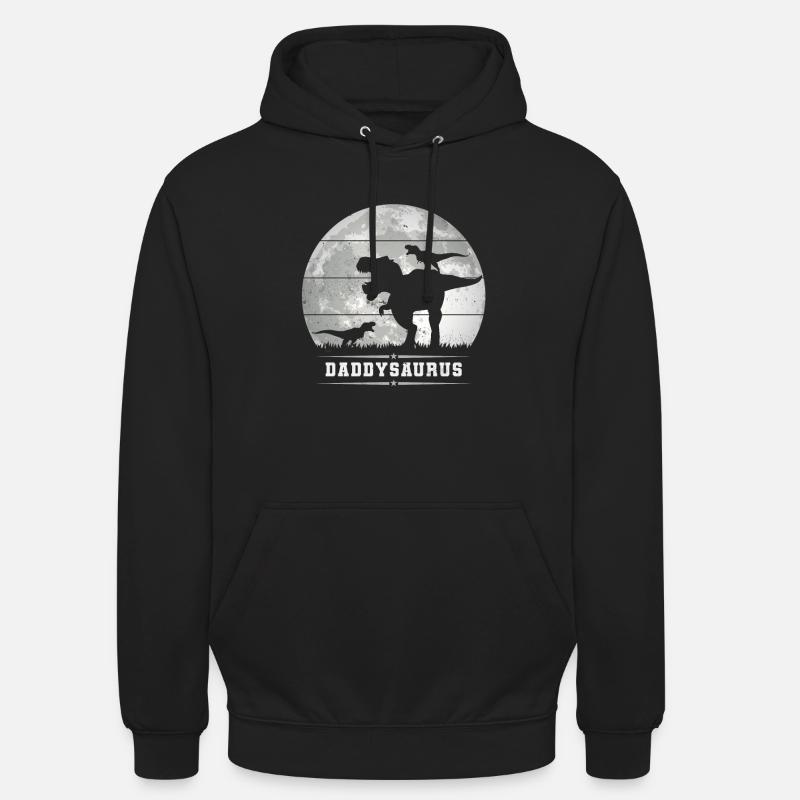 Daddysaurus Rex Dinosaur Father's Day - Unisex Hoodie - black
