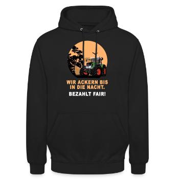 Traktor - Landwirt - Demo - Demonstration - Unisex Hoodie - Schwarz - Vorne - Alina (178cm) & Michal (187cm)