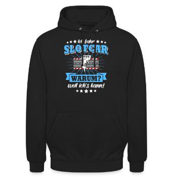 Slotcar Slotracing Slotcars fahren - Unisex Hoodie - Schwarz - Vorne - Alina (178cm) & Michal (187cm)