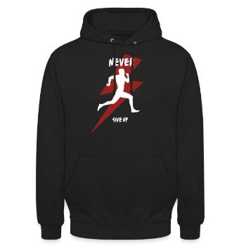 SPORT - Unisex Hoodie - Schwarz - Vorne - Alina (178cm) & Michal (187cm)
