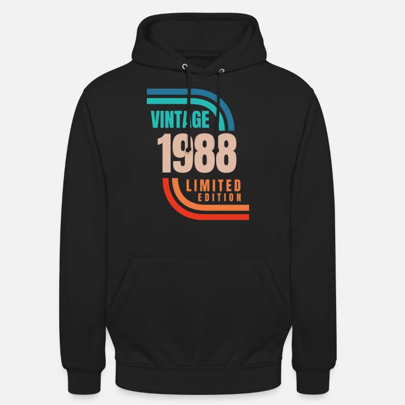 Édition limitée Millésime 1988 - Sweat-shirt à capuche unisexe - noir