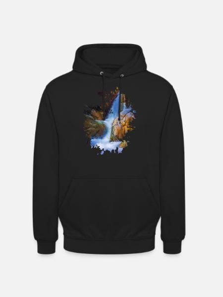 Wasserfall - Unisex Hoodie - Schwarz