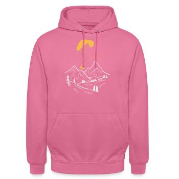 Gleitschirmfliegen - Unisex Hoodie - Pink - Vorne - Alina (178cm) & Michal (187cm)
