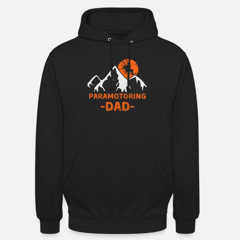 Papa paramoteur - Sweat-shirt à capuche unisexe - noir