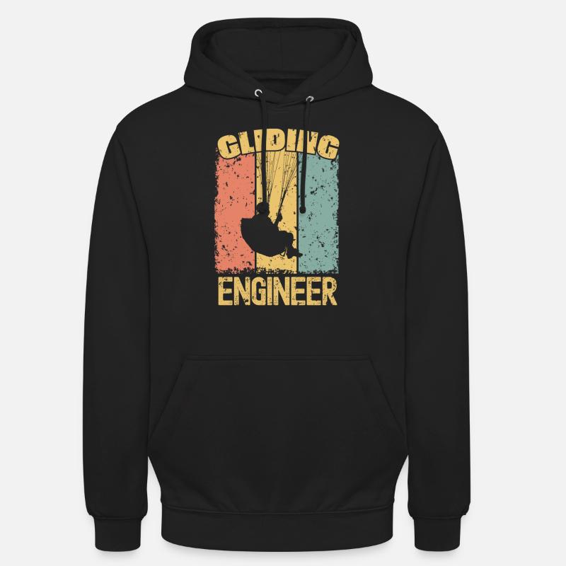 Gleitschirm Ingenieur retro - Unisex Hoodie - Schwarz