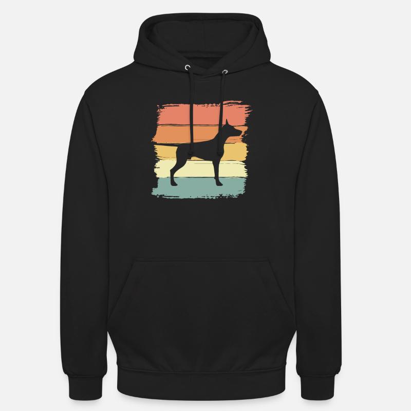 Dobermann retro - Unisex Hoodie - Schwarz
