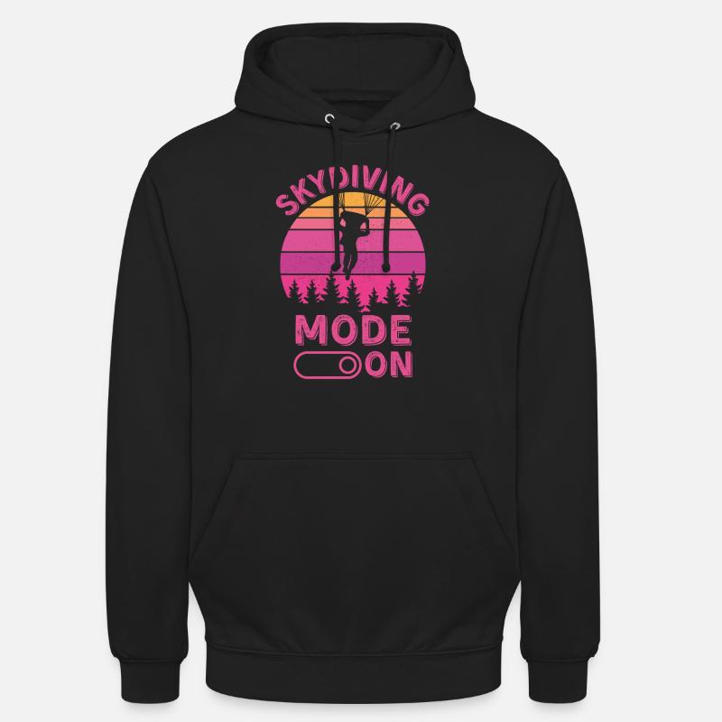 Mode parachutisme activé - Sweat-shirt à capuche unisexe - noir