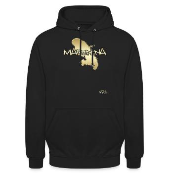 Madinina Martinique 972 Cadeau Homme Et Enfant - Sweat-shirt à capuche unisexe - noir - Devant - Alina (178cm) & Michal (187cm)