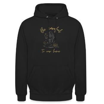 Klima Shirt für Umweltschützer - Unisex Hoodie - Schwarz - Vorne - Alina (178cm) & Michal (187cm)