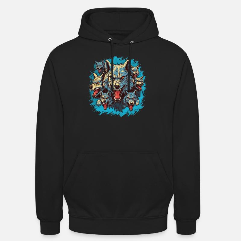 Mythe du chien-loup-garou, Cerberus, Hellhound - Sweat-shirt à capuche unisexe - noir