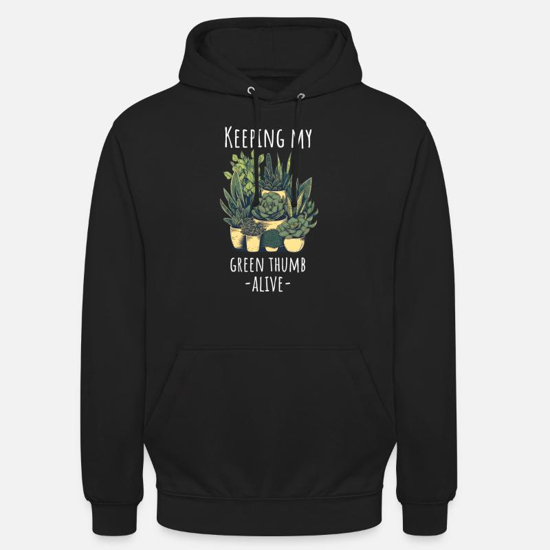 Succulentes drôle de dicton - Sweat-shirt à capuche unisexe - noir