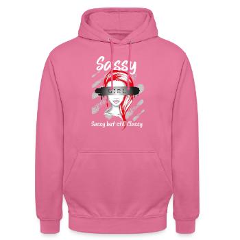 Sassy but still classy - Unisex Hoodie - Pink - Vorne - Alina (178cm) & Michal (187cm)