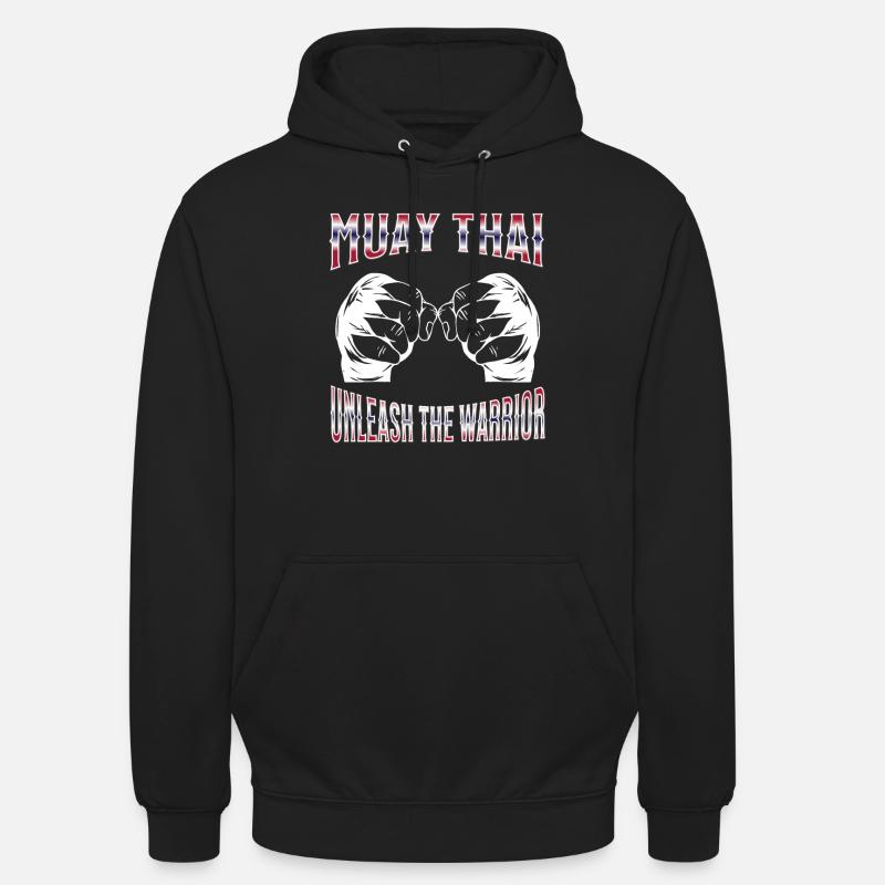Muay Thai Boxe Muay Thai - Sweat-shirt à capuche unisexe - noir