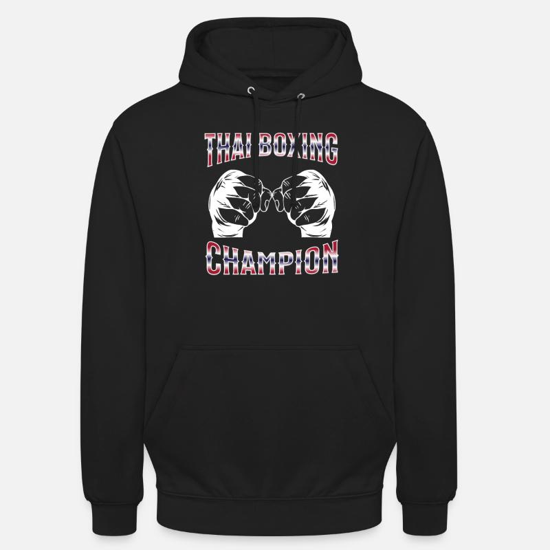 Muay Thaï Boxe Muay Thaï - Sweat-shirt à capuche unisexe - noir