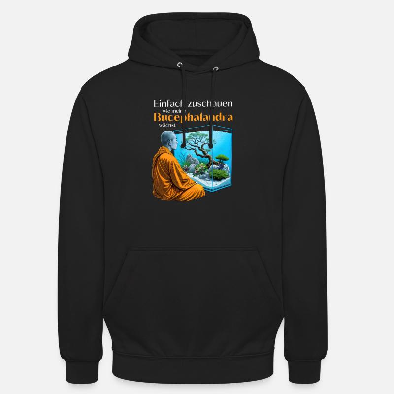 Il suffit de regarder mon Bucephalandra grandir - Sweat-shirt à capuche unisexe - noir