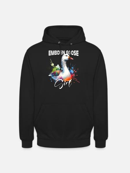Embden Goose Girl Emdengans - Unisex Hoodie - black