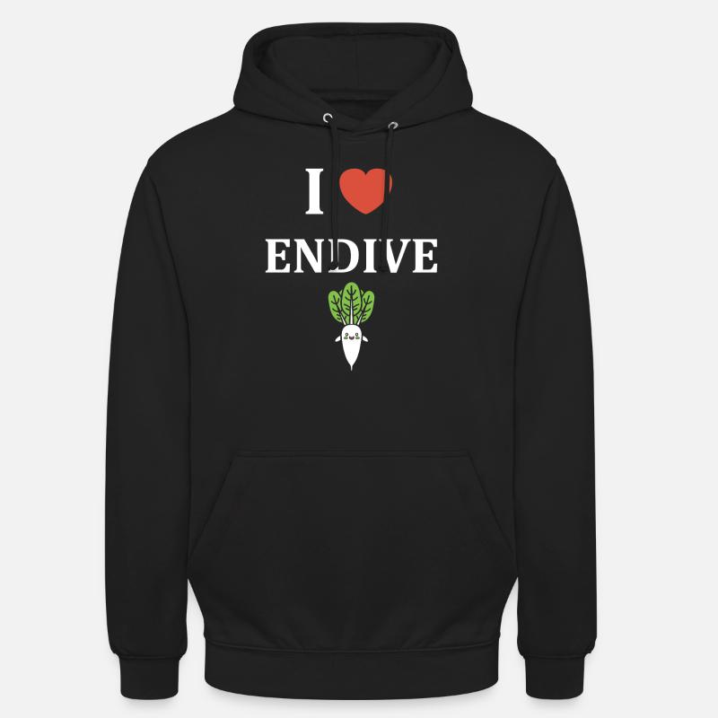 Endive - Sweat-shirt à capuche unisexe - noir