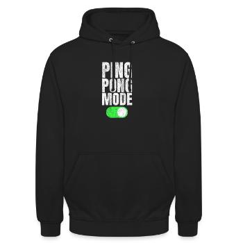 Ping Pong mode au ping-pong cadeau de ping-pong - Sweat-shirt à capuche unisexe - noir - Devant - Alina (178cm) & Michal (187cm)