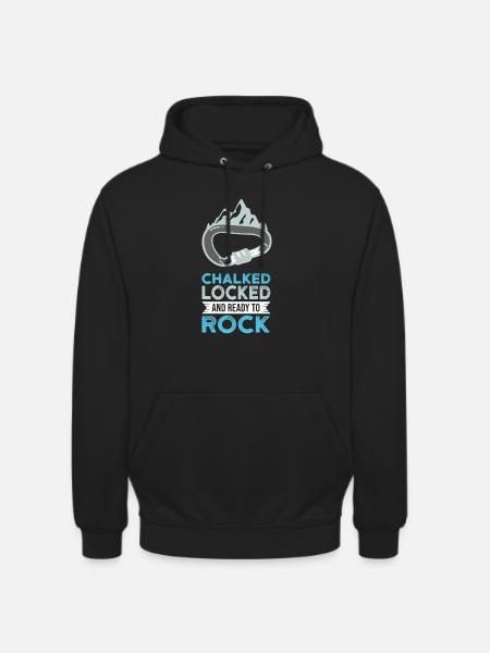 Klettern Kletterer Felsklettern Geschenkidee - Unisex Hoodie - Schwarz