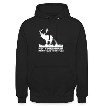 Jäger Lustige Geschenkidee - Unisex Hoodie - Schwarz - Vorne - Alina (178cm) & Michal (187cm)