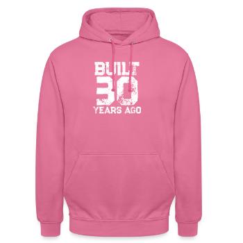 30. Geburtstag - Unisex Hoodie - Pink - Vorne - Alina (178cm) & Michal (187cm)