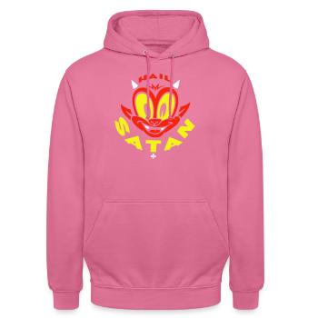 Heil Satan - Unisex Hoodie - Pink - Vorne - Alina (178cm) & Michal (187cm)
