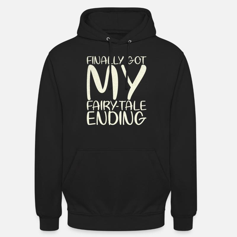 Enfin mon conte de fées-fin-mariage-design - Sweat-shirt à capuche unisexe - noir