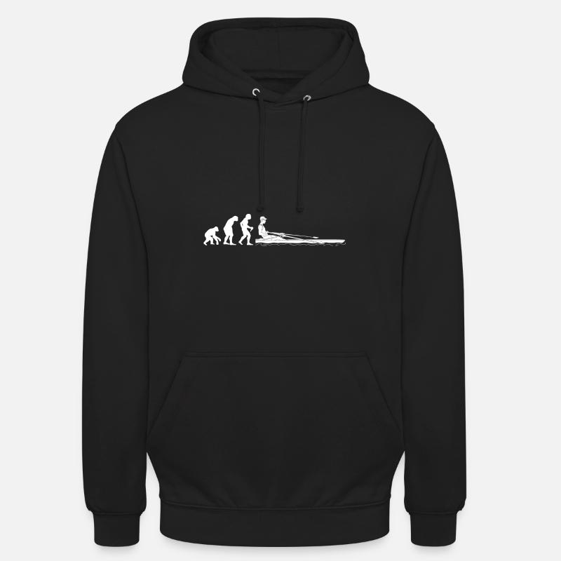 Evolution Ruderer Entwicklung eines Rudern Unisex Hoodie