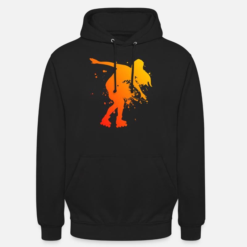 Roller Skating Rollerskaten Roller Skates - Unisex Hoodie - Schwarz