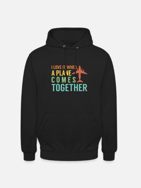 Airline Pilot Airplane Airline Flight - Unisex Hoodie - black